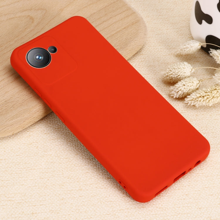 For Realme C30 / Narzo 50i Prime / C30S Pure Color Liquid Silicone Shockproof Full Coverage Phone Case