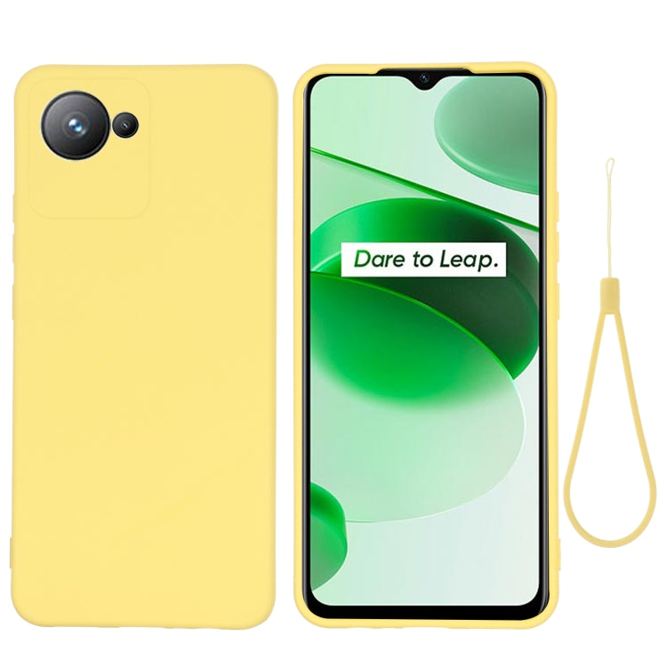 For Realme C30 / Narzo 50i Prime / C30S Pure Color Liquid Silicone Shockproof Full Coverage Phone Case