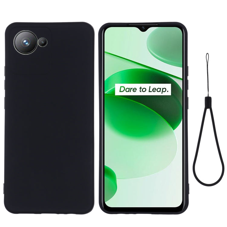 For Realme C30 / Narzo 50i Prime / C30S Pure Color Liquid Silicone Shockproof Full Coverage Phone Case