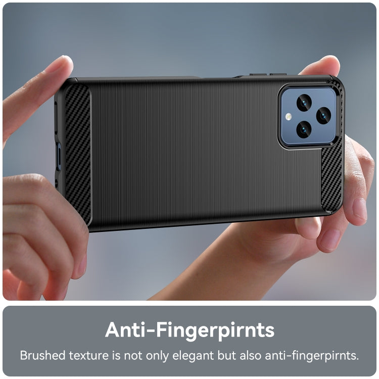 For T-Mobile REVVL 6 5G Brushed Texture Carbon Fiber TPU Phone Case