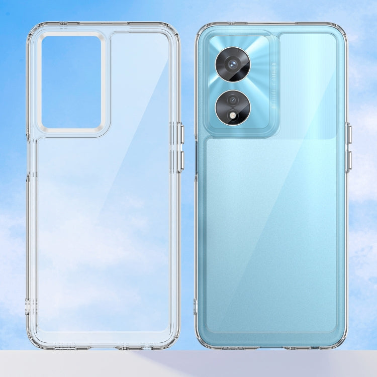 For OPPO A97 5G Colorful Series Acrylic + TPU Phone Case