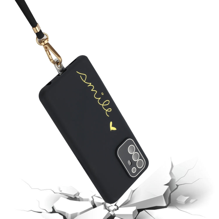 For OPPO A94 5G / A95 5G / Reno5 Z / F19 Pro+ 5G Gilding Line TPU Phone Case with Strap