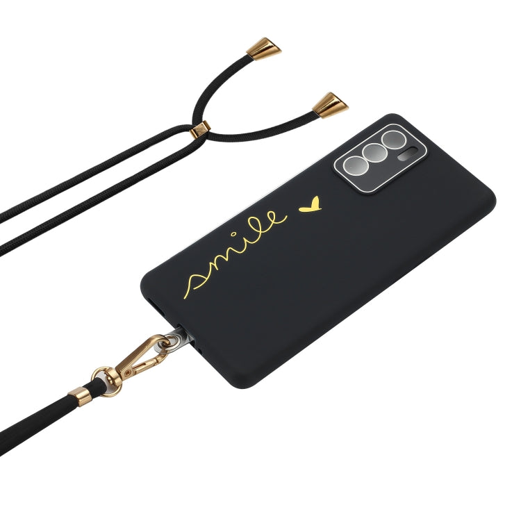 For OPPO Reno6 4G Gilding Line TPU Phone Case with Strap