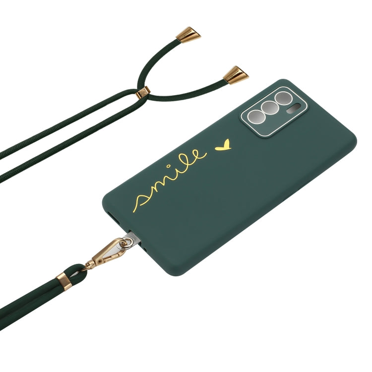 For OPPO Reno6 5G Gilding Line TPU Phone Case with Strap