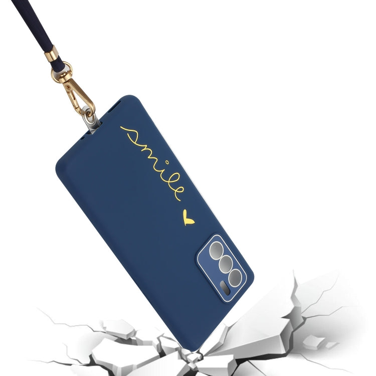 For OPPO Reno6 5G Gilding Line TPU Phone Case with Strap