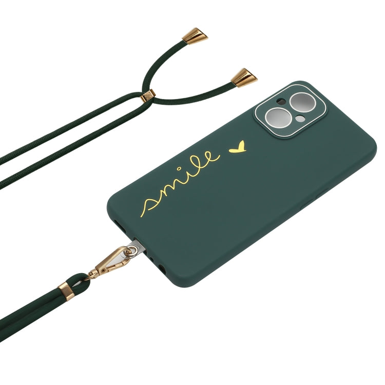 For OPPO Reno7 Z 5G / A96 Gilding Line TPU Phone Case with Strap