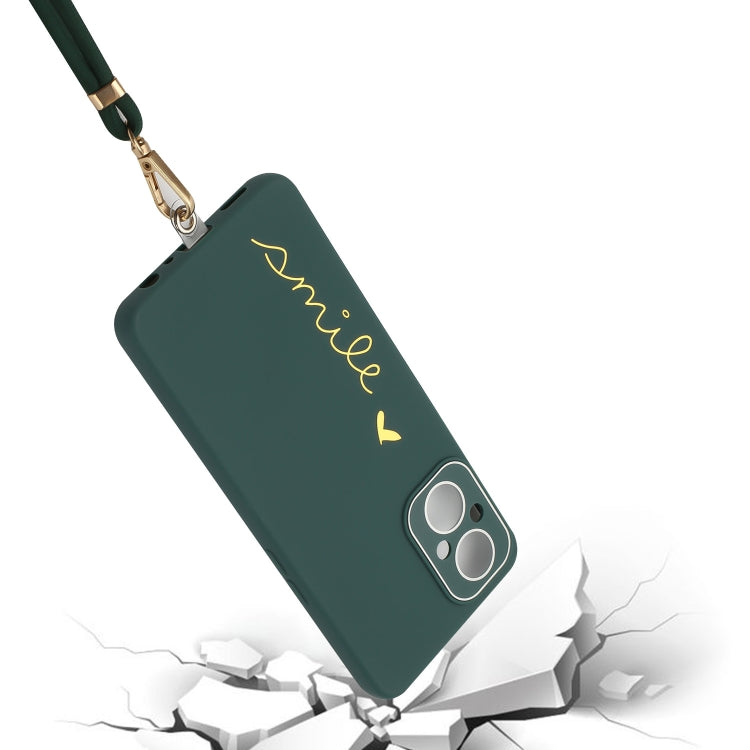 For OPPO Reno7 Z 5G / A96 Gilding Line TPU Phone Case with Strap