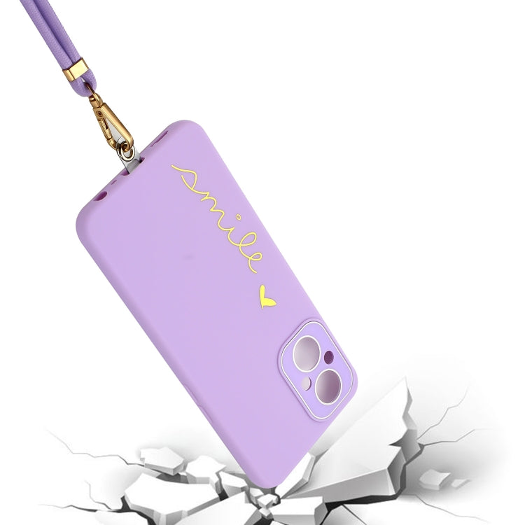For OPPO Reno7 Z 5G / A96 Gilding Line TPU Phone Case with Strap