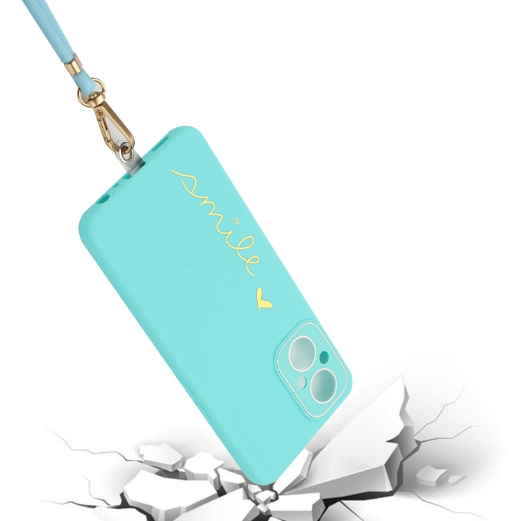 For OPPO Reno7 Z 5G / A96 Gilding Line TPU Phone Case with Strap