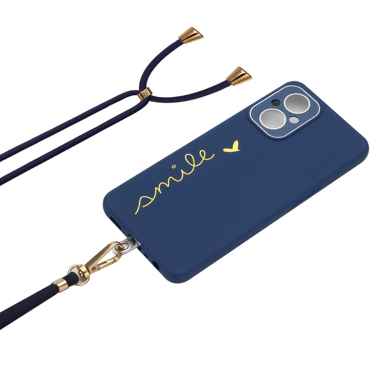 For OPPO Reno7 Z 5G / A96 Gilding Line TPU Phone Case with Strap