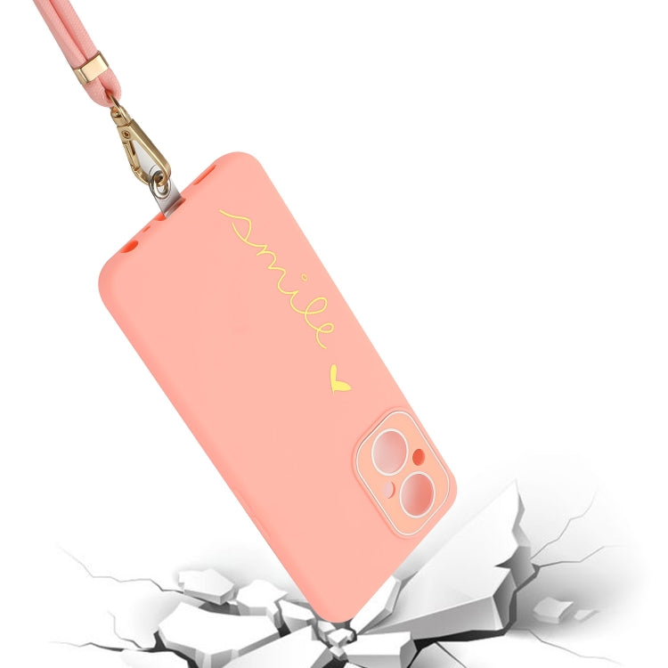 For OPPO Reno7 Z 5G / A96 Gilding Line TPU Phone Case with Strap