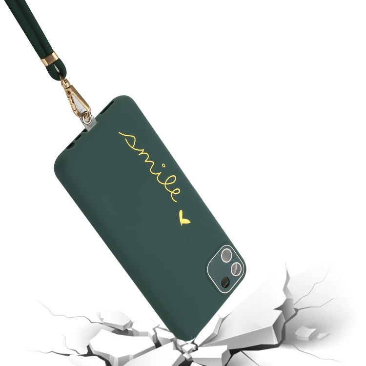 For Realme C11 2020 Gilding Line TPU Phone Case with Strap