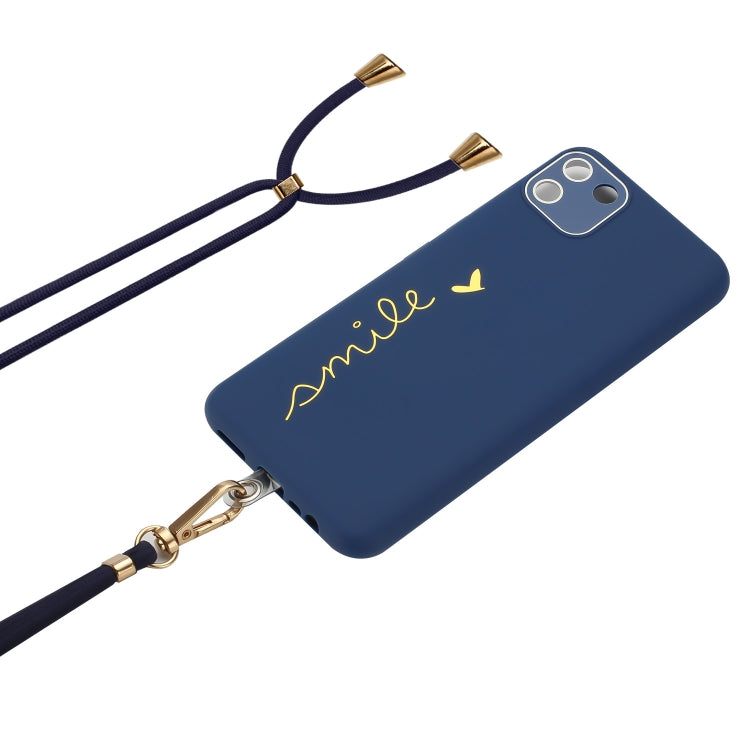 For Realme C11 2020 Gilding Line TPU Phone Case with Strap