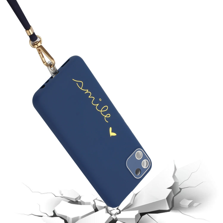 For Realme C11 2020 Gilding Line TPU Phone Case with Strap