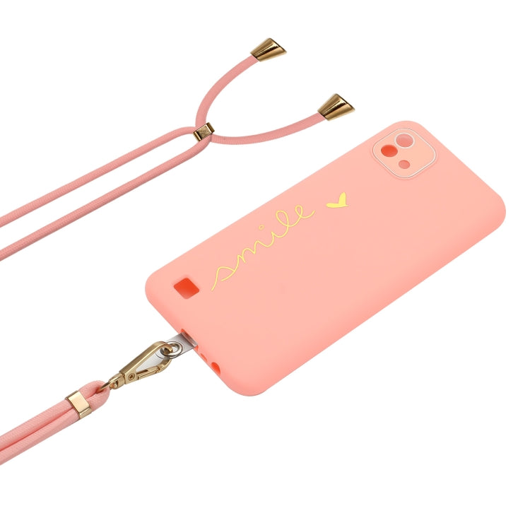 For Realme C20 / C11 2021 / C20A Gilding Line TPU Phone Case with Strap