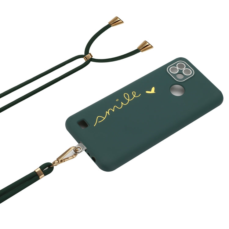 For Realme C21Y / C25Y Gilding Line TPU Phone Case with Strap