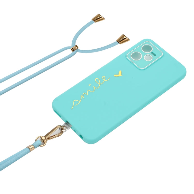 For Realme C35 Gilding Line TPU Phone Case with Strap