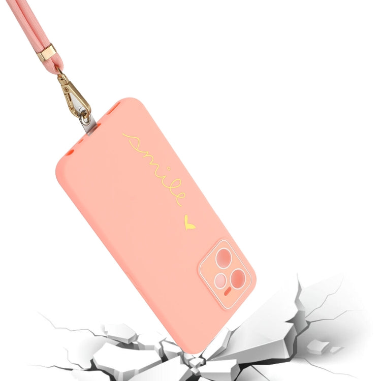 For Realme C35 Gilding Line TPU Phone Case with Strap