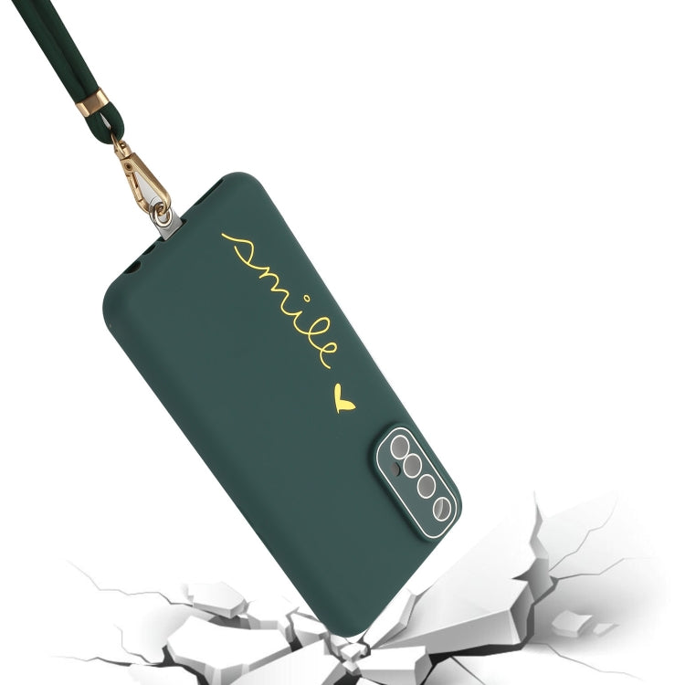 For Realme 7 4G / Narzo 20 Pro Gilding Line TPU Phone Case with Strap