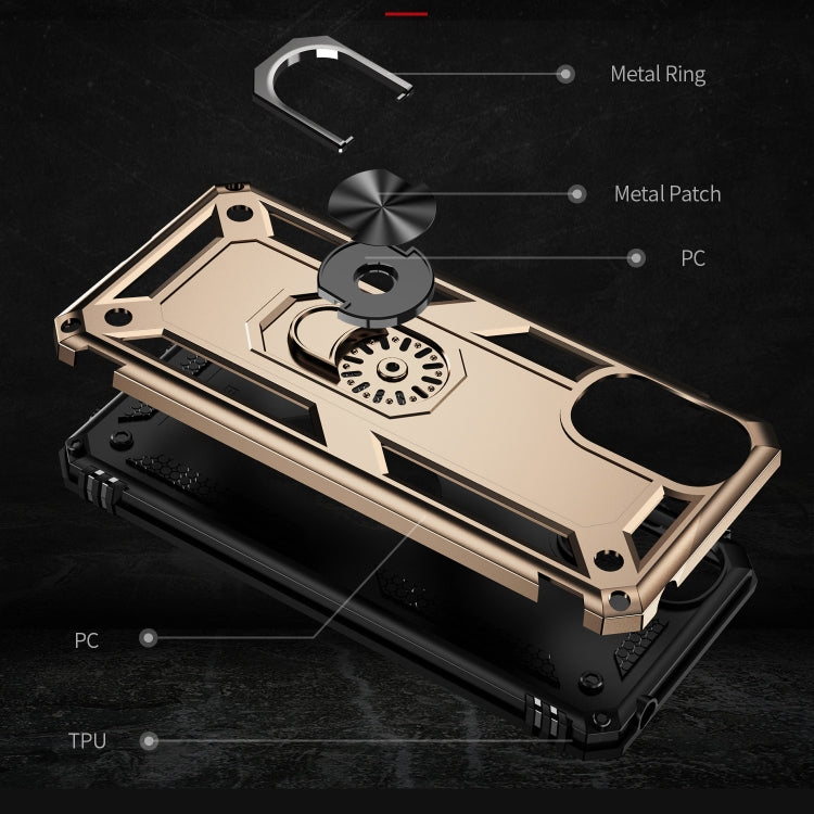 For Motorola Moto E32 4G Shockproof TPU + PC Phone Case with 360 Degree Rotating Holder