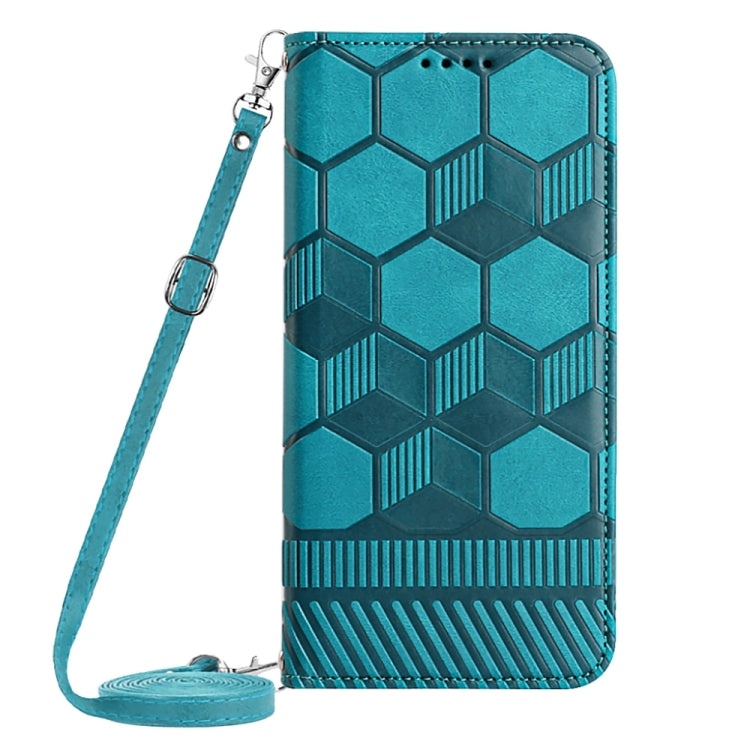 For Xiaomi Redmi 10A Crossbody Football Texture Magnetic PU Phone Case