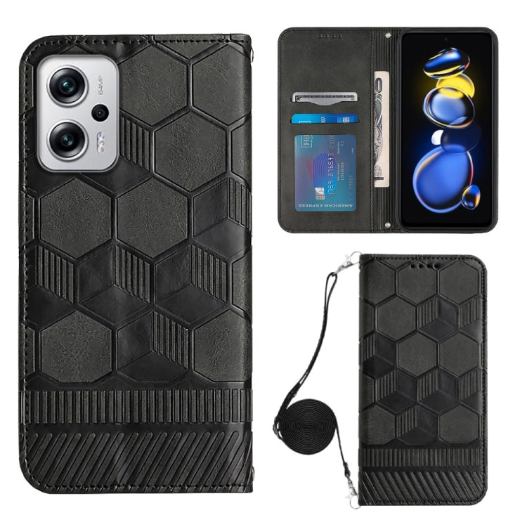 For Xiaomi Redmi Note 11T Pro Crossbody Football Texture Magnetic PU Phone Case