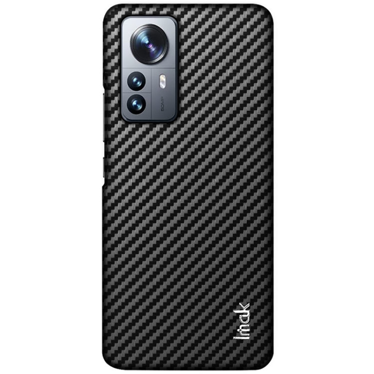 For Xiaomi 12 Pro Glass Version/12S Pro Glass Version IMAK Ruiyi Series Carbon Fiber PU + PC Phone Case(Black)