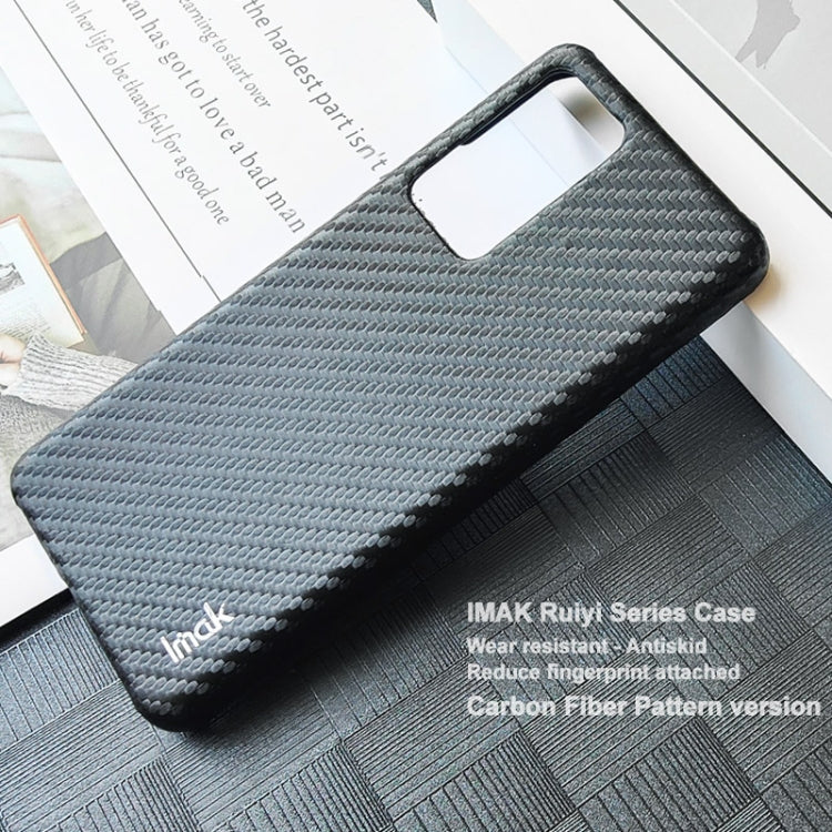 For Xiaomi 12 Pro Glass Version/12S Pro Glass Version IMAK Ruiyi Series Carbon Fiber PU + PC Phone Case(Black)