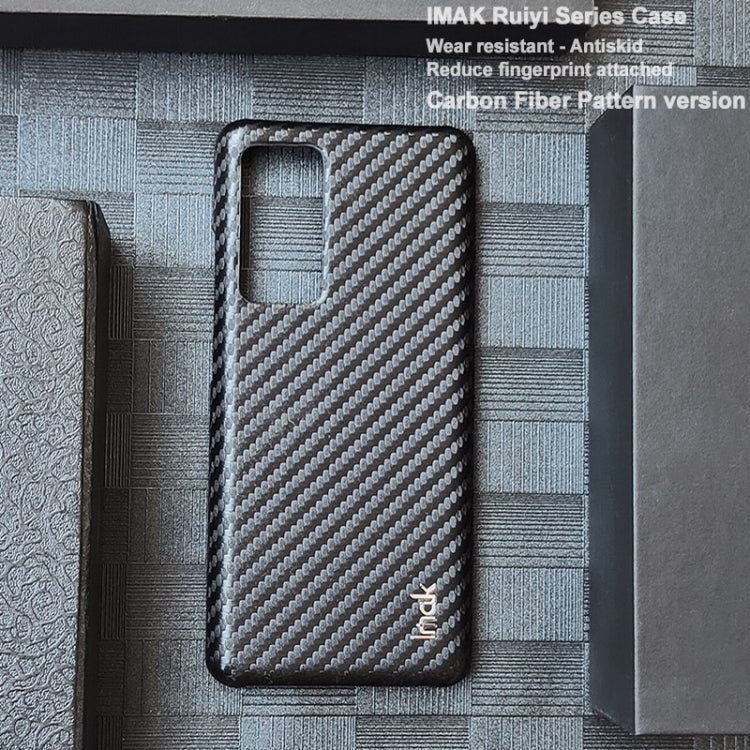 For Xiaomi 12 Glass Version/12X/12S Glass Version IMAK Ruiyi Series Carbon Fiber PU + PC Phone Case(Black)