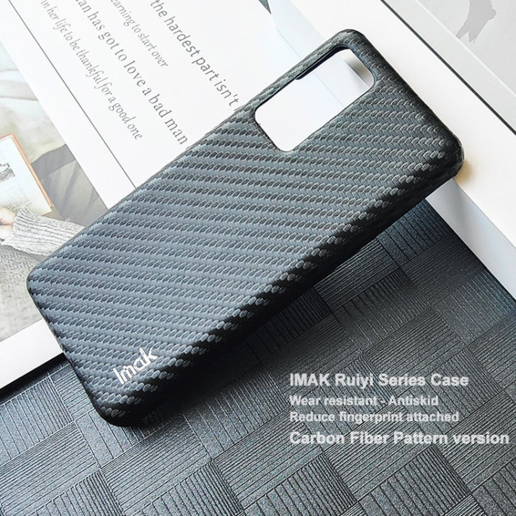 For Xiaomi 12 Glass Version/12X/12S Glass Version IMAK Ruiyi Series Carbon Fiber PU + PC Phone Case(Black)
