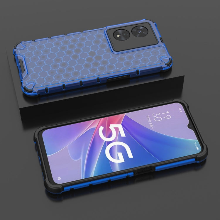 For OPPO A97 5G Shockproof Honeycomb PC + TPU Phone Case