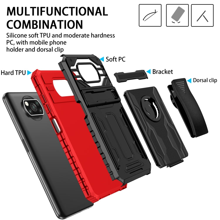 For Xiaomi Poco X3 King Kong Back Clip Series Holder Phone Case