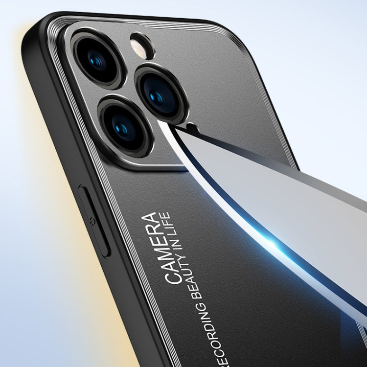 For iPhone 14 Plus Light and Shadow Series Frosted Metal Phone Case