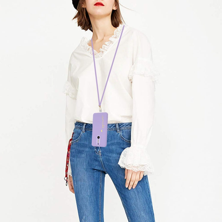 For Xiaomi Redmi 8 / 8A Dual / 8A Pro Gilding Line TPU Phone Case with Strap