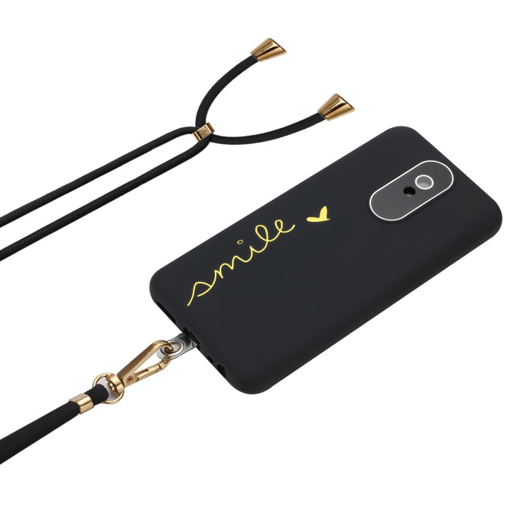 For Xiaomi Redmi 8A Gilding Line TPU Phone Case with Strap