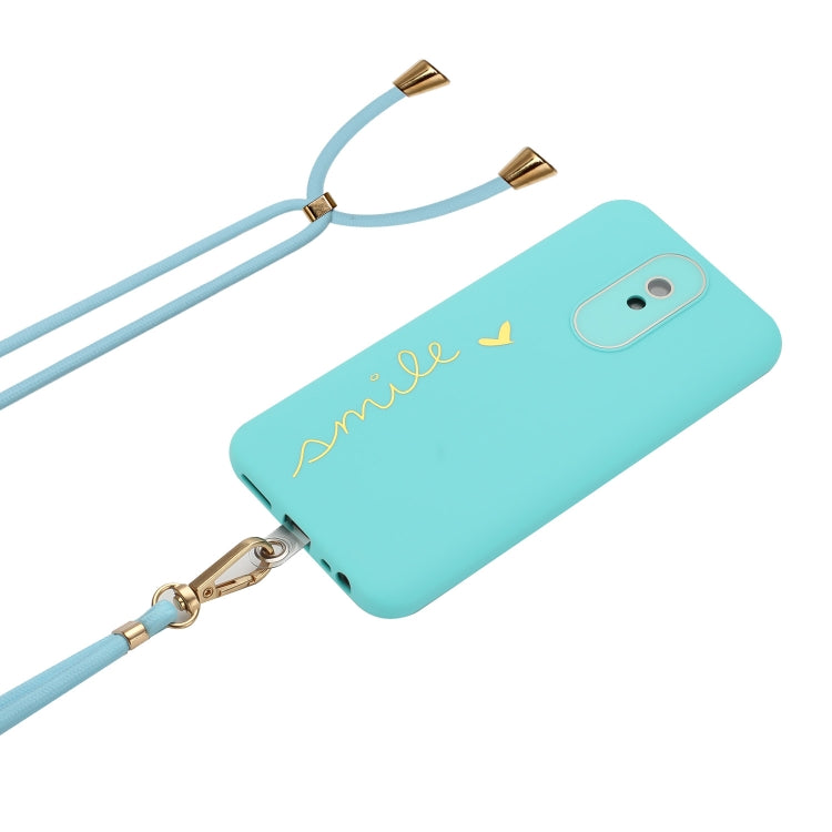 For Xiaomi Redmi 8A Gilding Line TPU Phone Case with Strap