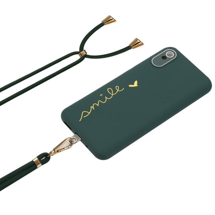 For Xiaomi Redmi 9A / 9AT / 9i Indian Gilding Line TPU Phone Case with Strap