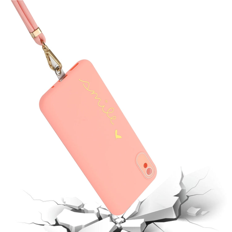 For Xiaomi Redmi 9A / 9AT / 9i Indian Gilding Line TPU Phone Case with Strap