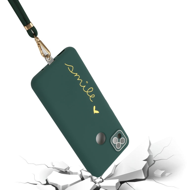 For Xiaomi Redmi 9C NFC / 9 Indian / 9 Activ Gilding Line TPU Phone Case with Strap