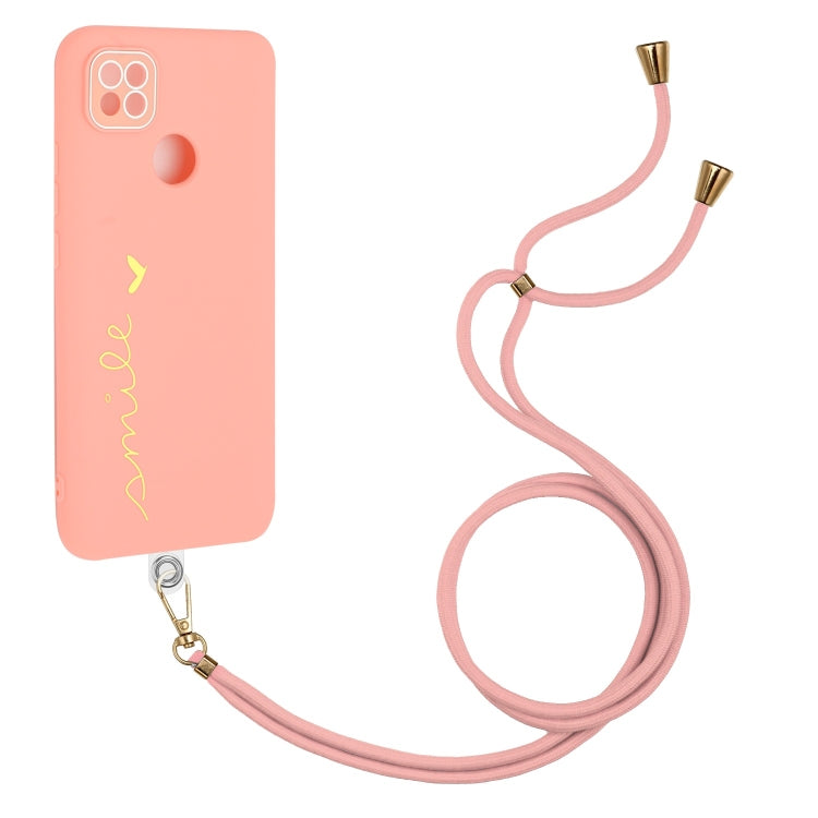 For Xiaomi Redmi 9C NFC / 9 Indian / 9 Activ Gilding Line TPU Phone Case with Strap