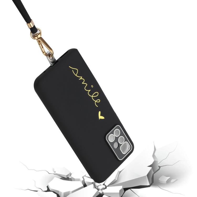 For Xiaomi Redmi 10 / 10 Prime / 10 2022 Gilding Line TPU Phone Case with Strap