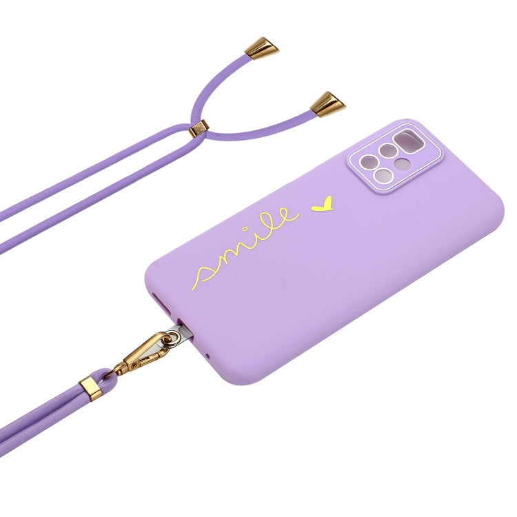 For Xiaomi Redmi 10 / 10 Prime / 10 2022 Gilding Line TPU Phone Case with Strap