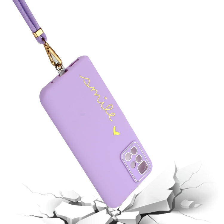 For Xiaomi Redmi 10 / 10 Prime / 10 2022 Gilding Line TPU Phone Case with Strap