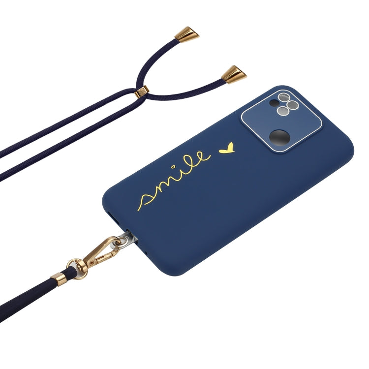 For Xiaomi Redmi 10A Gilding Line TPU Phone Case with Strap