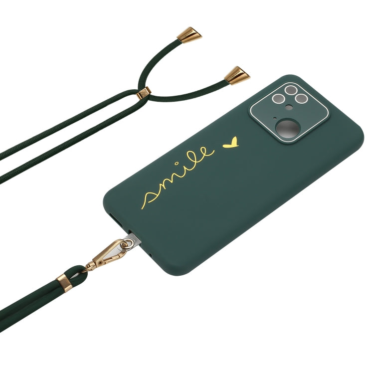 For Xiaomi Redmi 10C Gilding Line TPU Phone Case with Strap