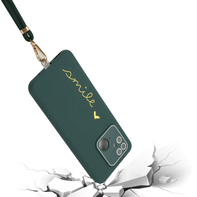 For Xiaomi Redmi 10C Gilding Line TPU Phone Case with Strap