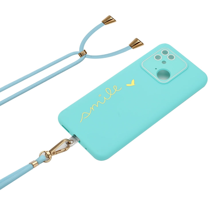 For Xiaomi Redmi 10C Gilding Line TPU Phone Case with Strap