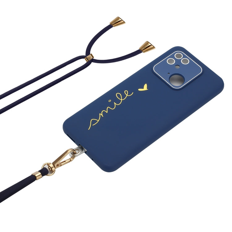 For Xiaomi Redmi 10C Gilding Line TPU Phone Case with Strap