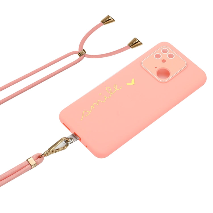 For Xiaomi Redmi 10C Gilding Line TPU Phone Case with Strap