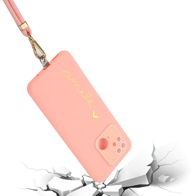 For Xiaomi Redmi 10C Gilding Line TPU Phone Case with Strap